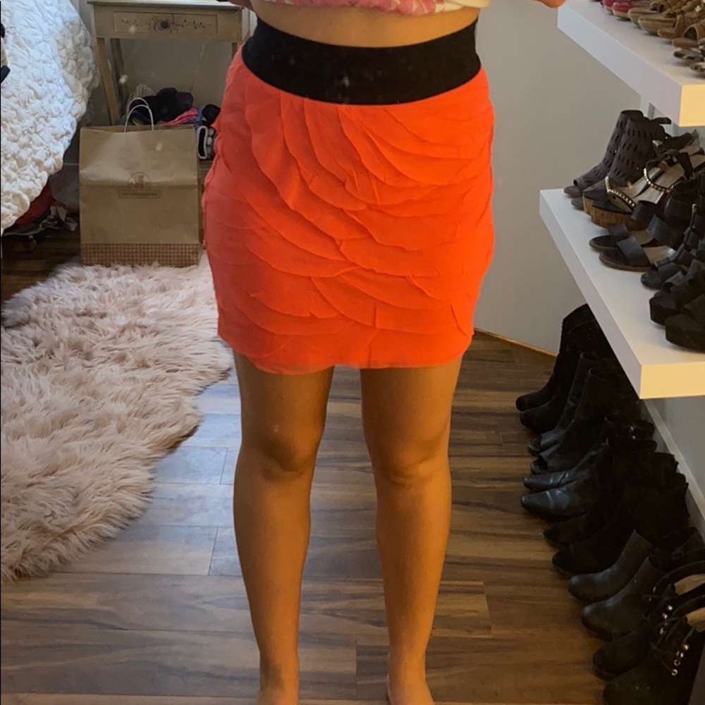 Pink scalloped skirt